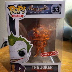 Batman Arkham Asylum The Joker (Orange Metallic) Target Exclusive Funko Pop